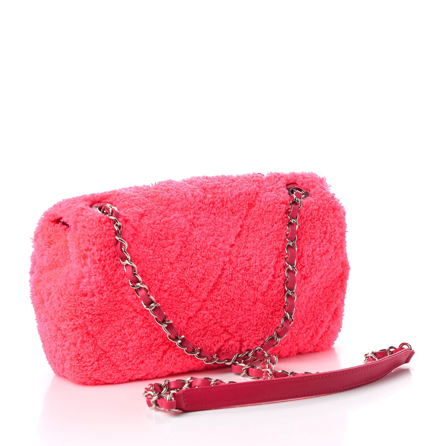 Chanel Mixed Fibers Quilted Jumbo Flap Pink 3 of 10