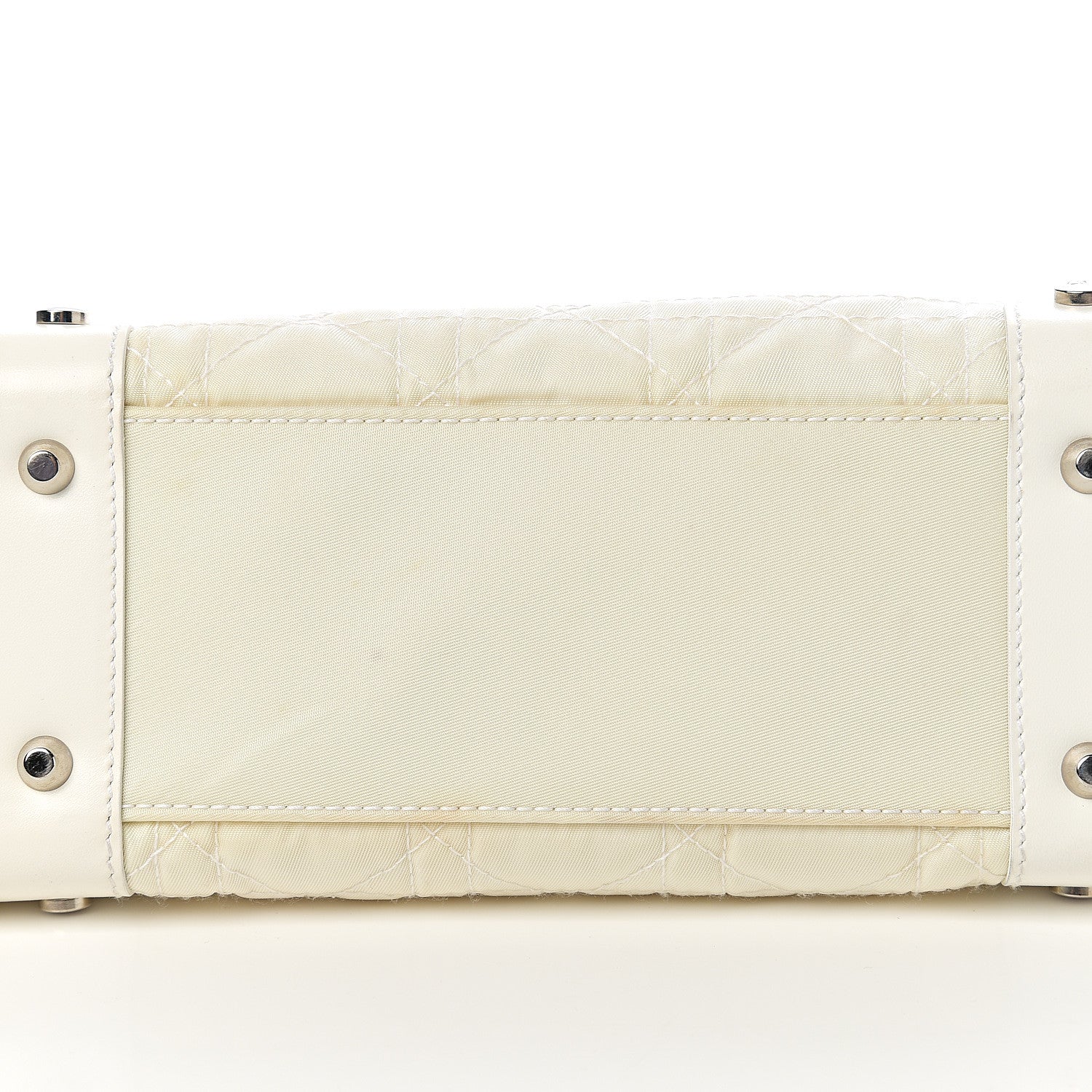 Christian Dior Nylon Cannage Stitched Small Lady Dior East West White 18 of 18