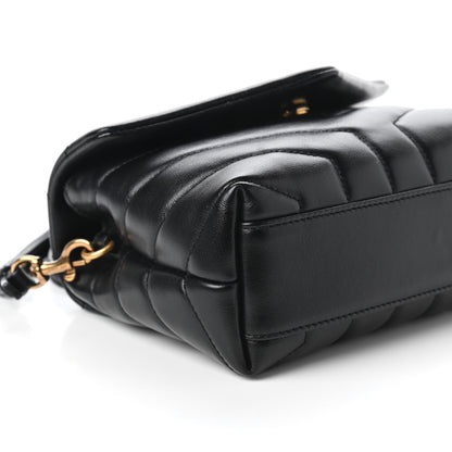 Saint Laurent Calfskin Y Quilted Monogram Toy Loulou Crossbody Bag Black 6 of 10