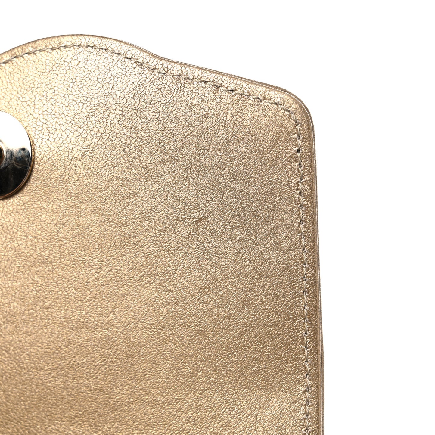 Metallic Lambskin Quilted Timeless CC Drawstring Backpack Gold