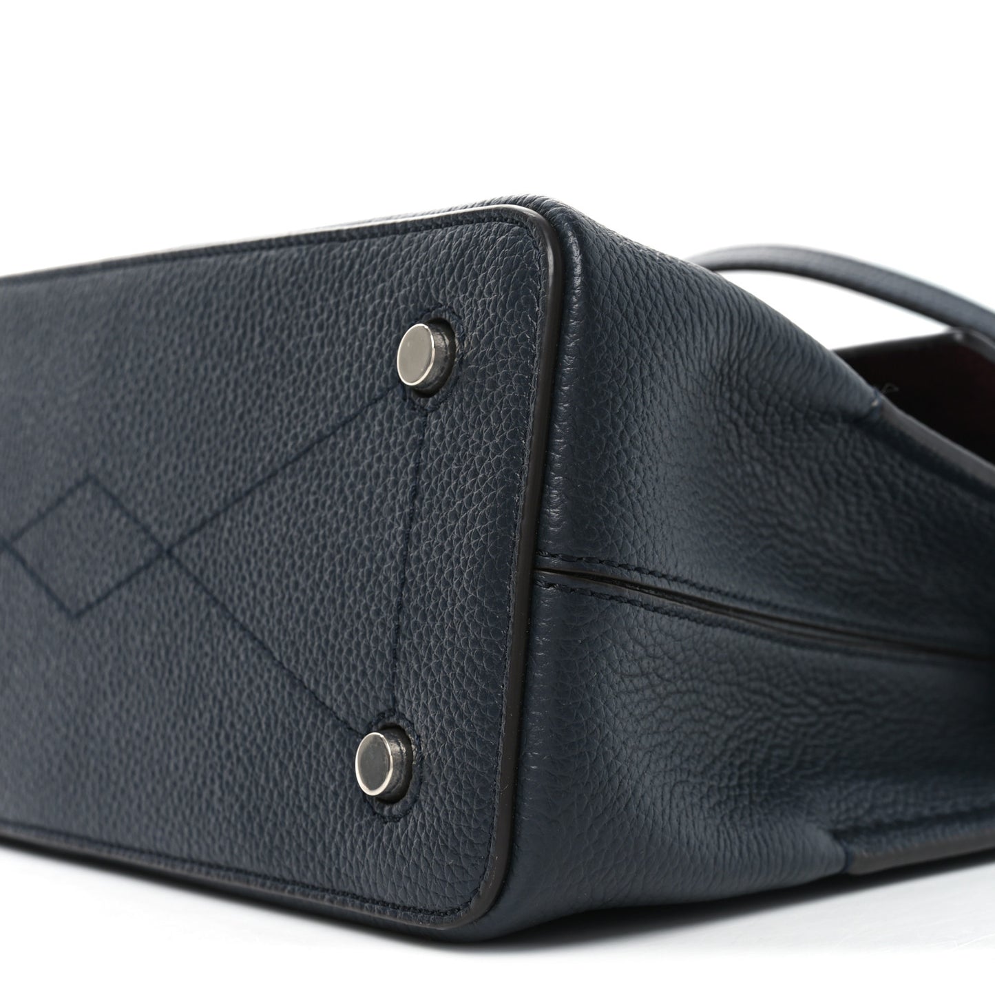 Small Classic Grain Calfskin Mini Seaton Midnight Blue