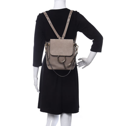 Chloe Suede Calfskin Small Faye Backpack Motty Grey 2 of 13