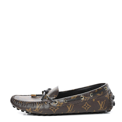 Louis Vuitton Monogram Arizona Car Shoe Moccasin Loafers 39 Macassar 1 of 11