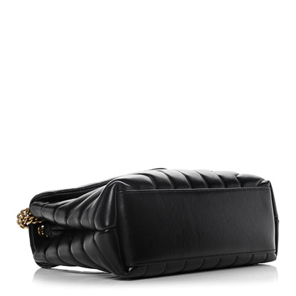 Saint Laurent Calfskin Y Quilted Monogram Small Loulou Chain Satchel Black 4 of 16