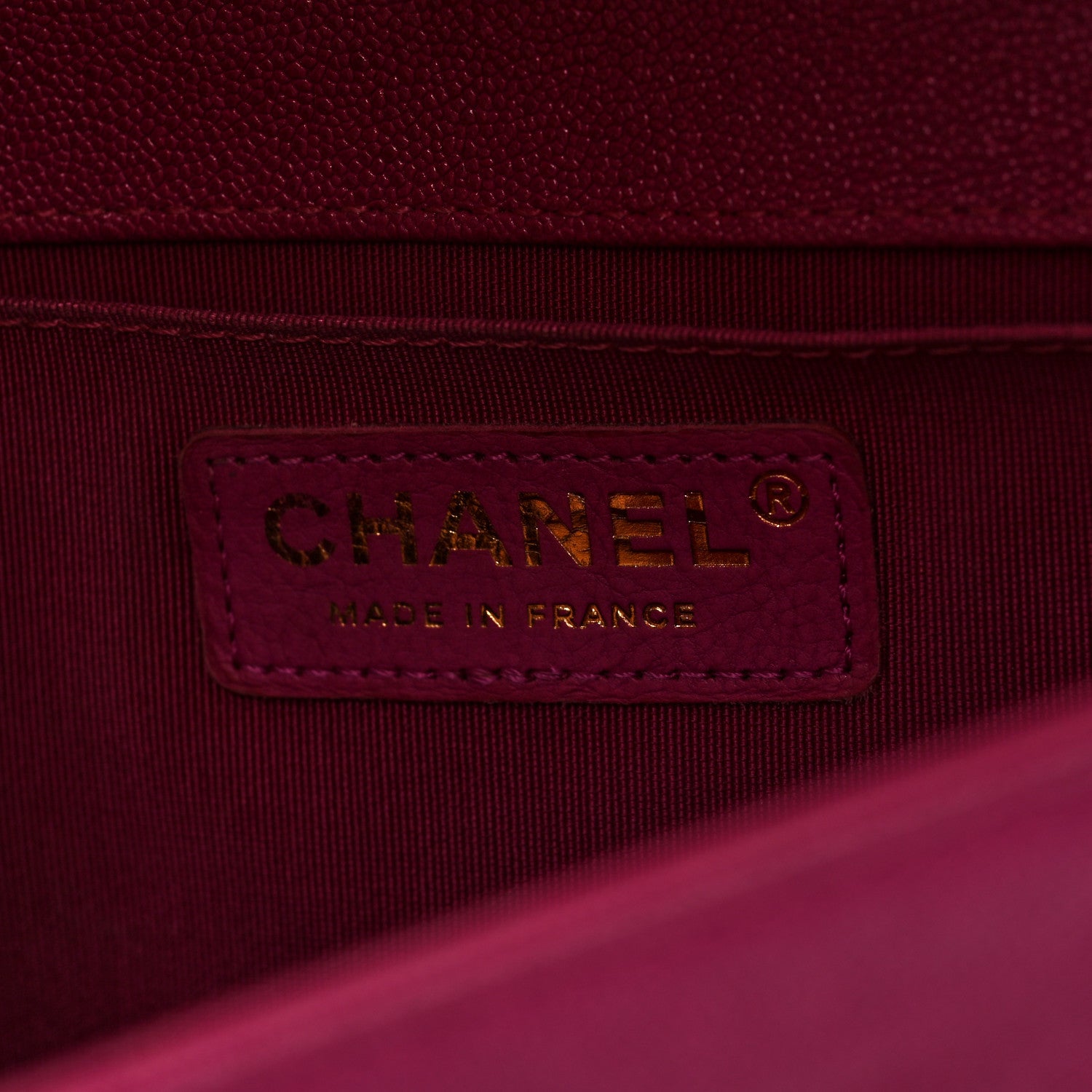 Chanel Caviar Quilted Medium Boy Flap Dark Pink 6 of 10
