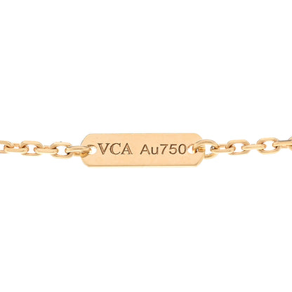 Van Cleef & Arpels 18K Yellow Gold Black Onyx Vintage Alhambra Pendant Necklace 5 of 6