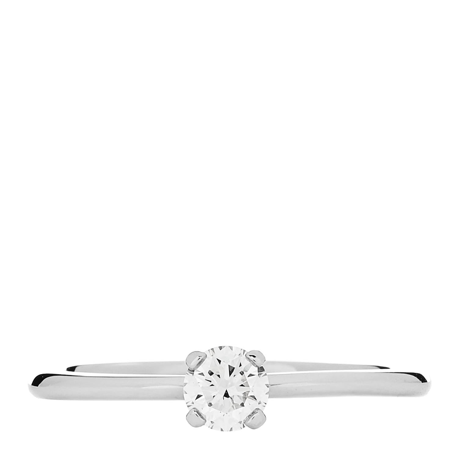 Tiffany Platinum Diamond .20ct Solitaire Engagement Ring 48 4.5 1 of 7