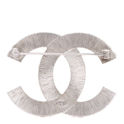 Chanel Baguette Crystal CC Brooch Silver 3 of 4