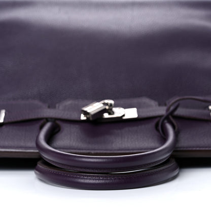 Hermes Taurillon Clemence Birkin 40 Raisin 13 of 46