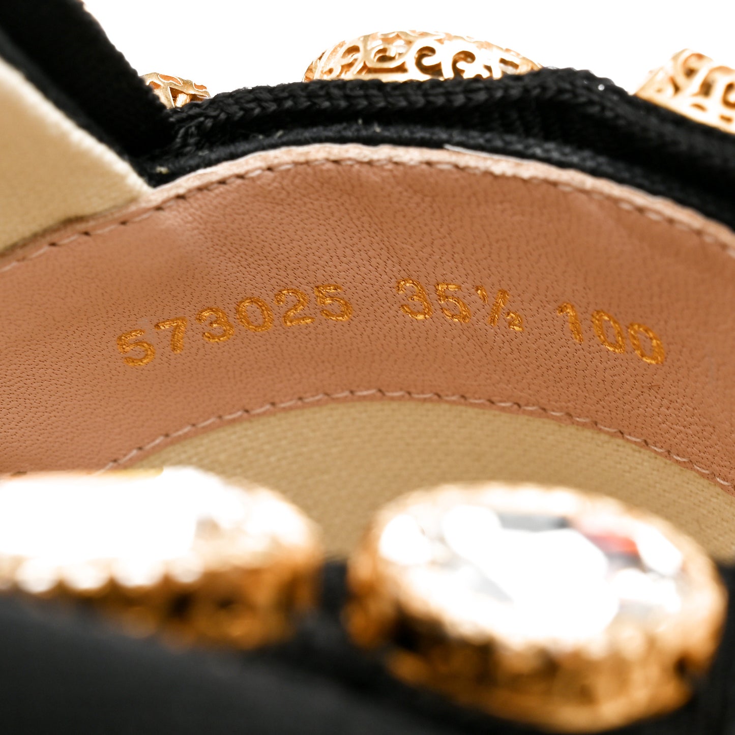Canvas Crystal Embellished Espadrilles 35.5 Black