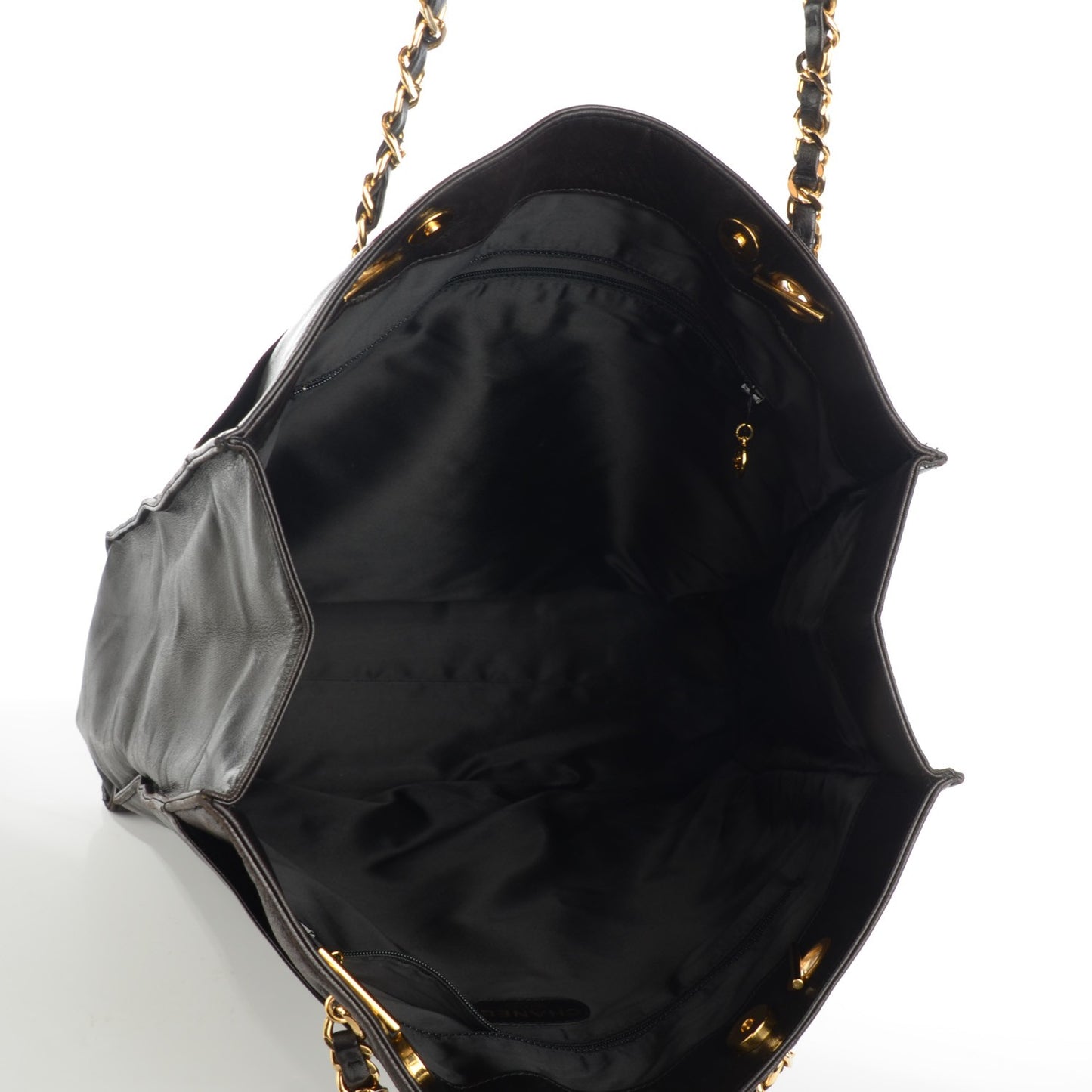 Lambskin CC Shopper Tote Black