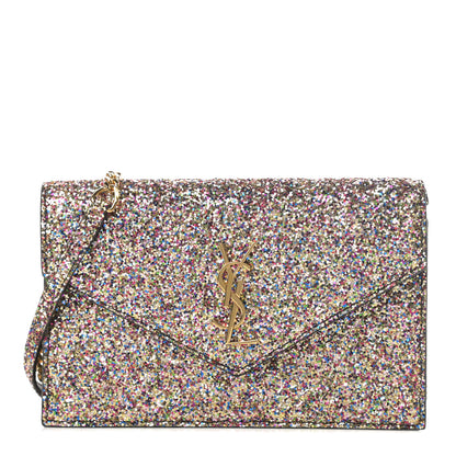 Saint Laurent Glitter Monogram Envelope Chain Wallet Multicolor 1 of 11