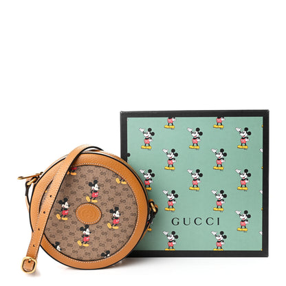 Gucci X DISNEY Mini Vintage GG Supreme Monogram Mickey Mouse Round Shoulder Bag Beige Vintage Sun Oil 11 of 11