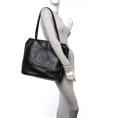 Chanel Lambskin CC Tote Black 2 of 9