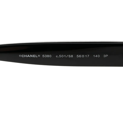 Chanel Acetate Polarized Square CC Sunglasses 5380 Black 5 of 7