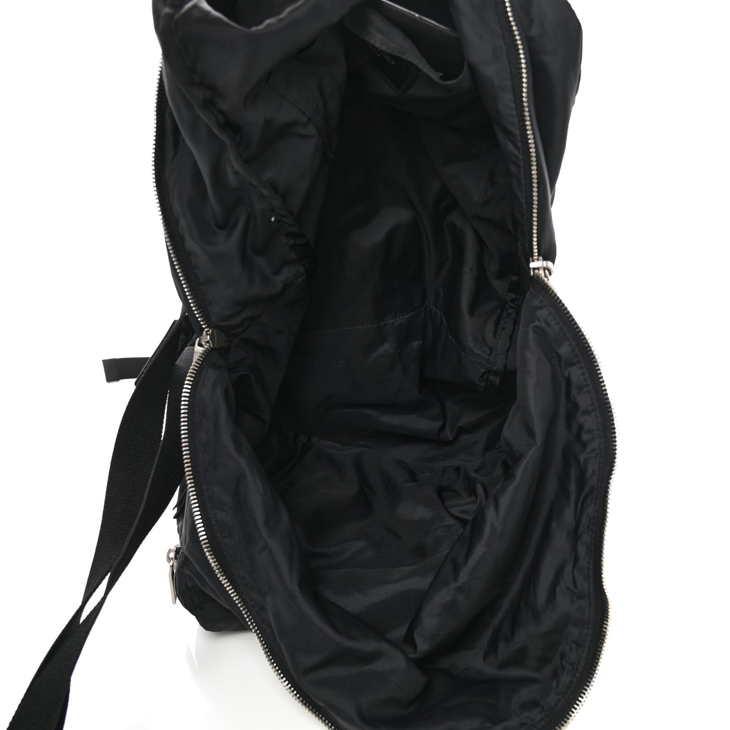 Nylon City Fold Up Backpack Belt Bag Black