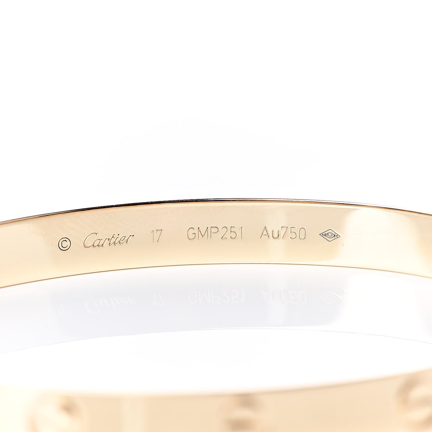 18K Yellow Gold LOVE Bracelet 17