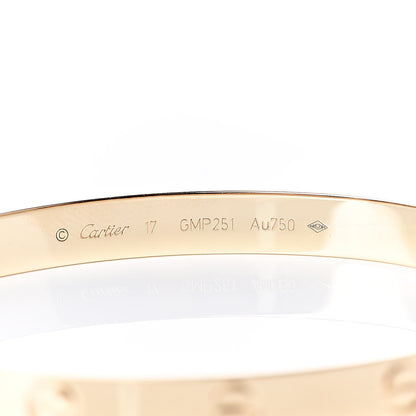 Cartier 18K Yellow Gold LOVE Bracelet 17 4 of 5