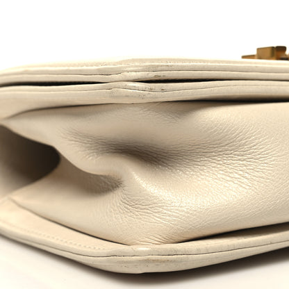 Chanel Grained Calfskin Quilted Small Boy Flap White 9 of 10