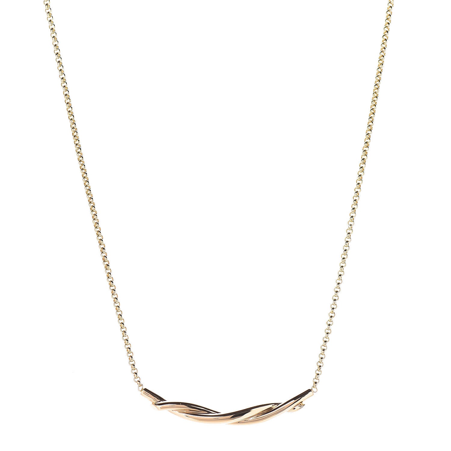 Cartier 18K Yellow Gold Entrelaces Pendant Necklace 1 of 7