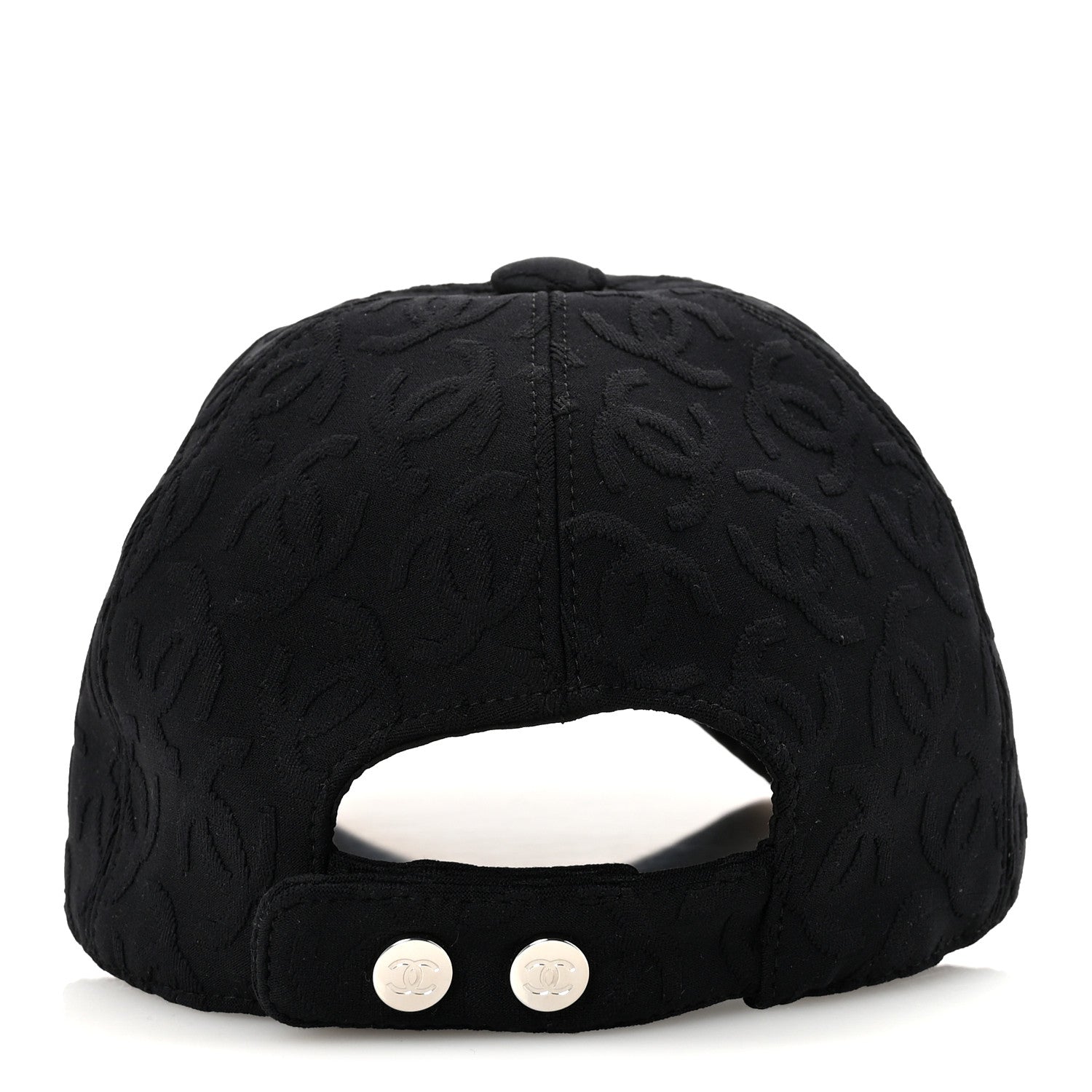 Chanel Silk Cotton CC Cap Hat Black Beige 6 of 8