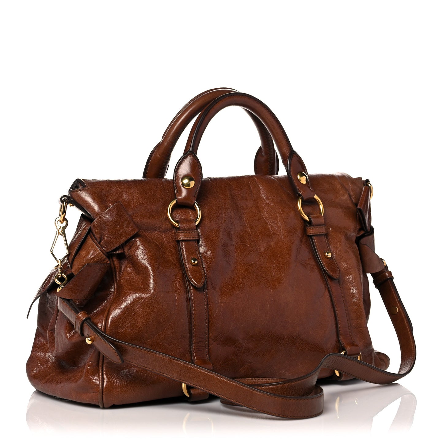 Vitello Lux Medium Bow Bag Palissandro