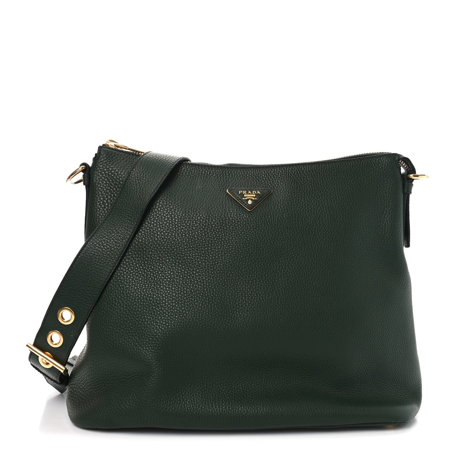 Prada Vitello Daino Shoulder Bag Foresta 1 of 9