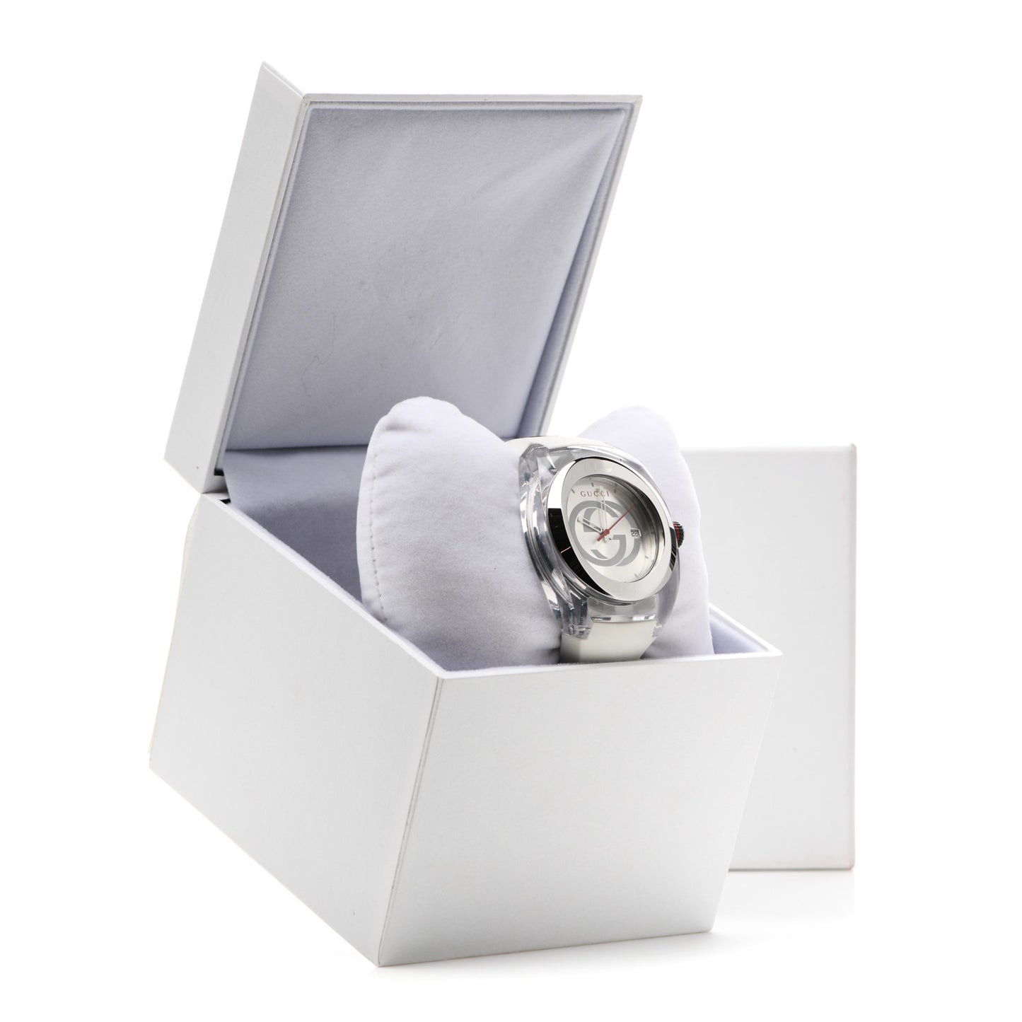 Stainless Steel Rubber 46mm Sync Web Quartz Watch White