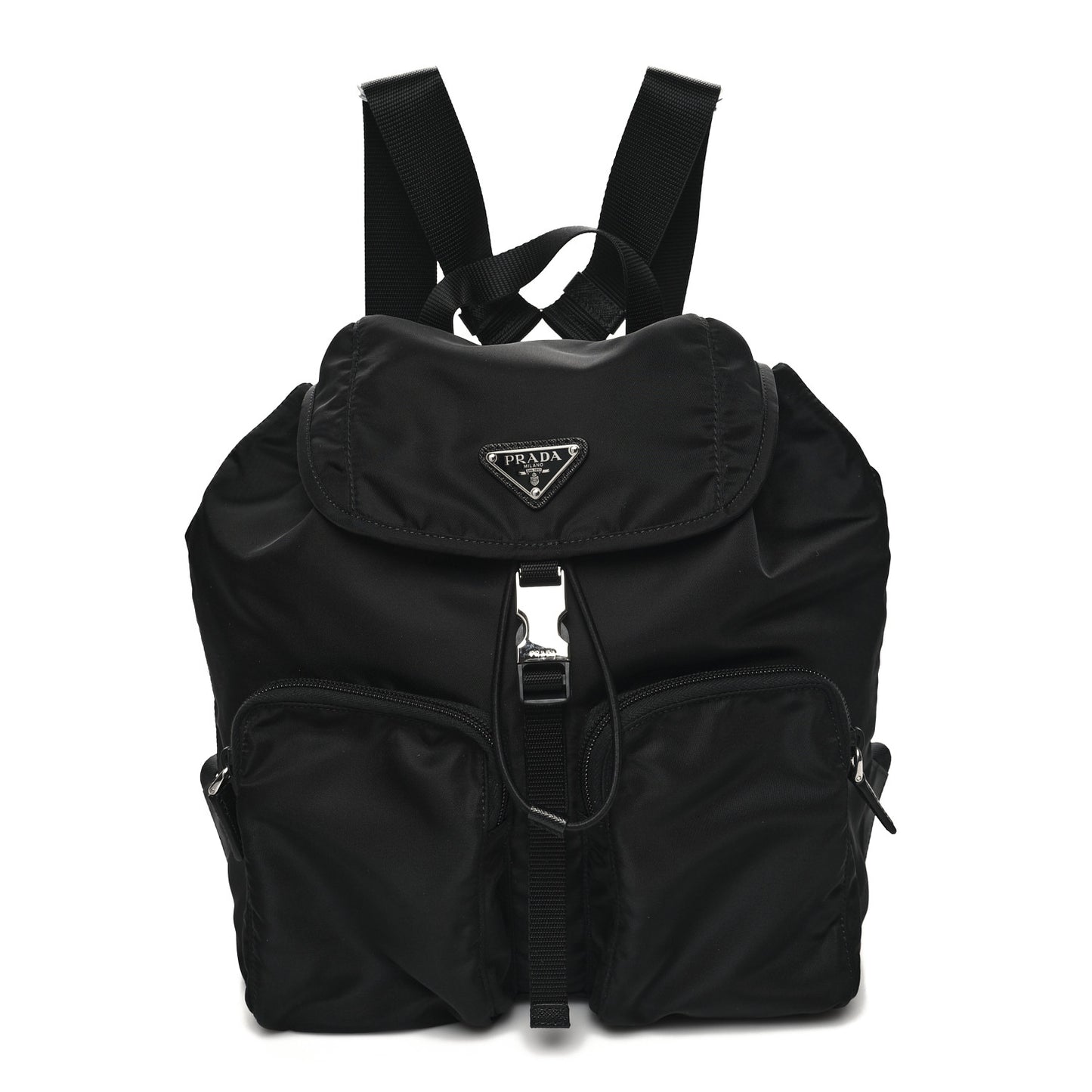 Tessuto Nylon Saffiano Vela Backpack Black