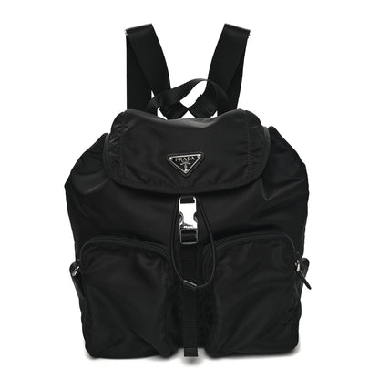 Prada Tessuto Nylon Saffiano Vela Backpack Black 1 of 9