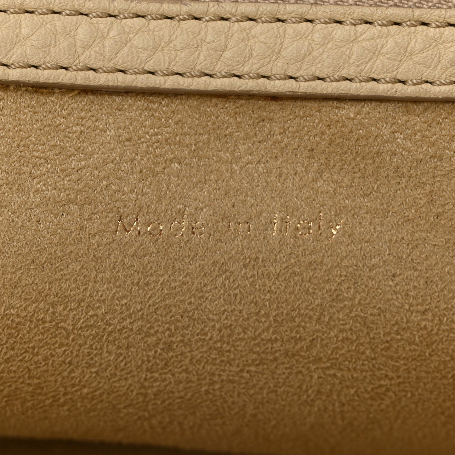 Drummed Calfskin Mini Luggage Dune