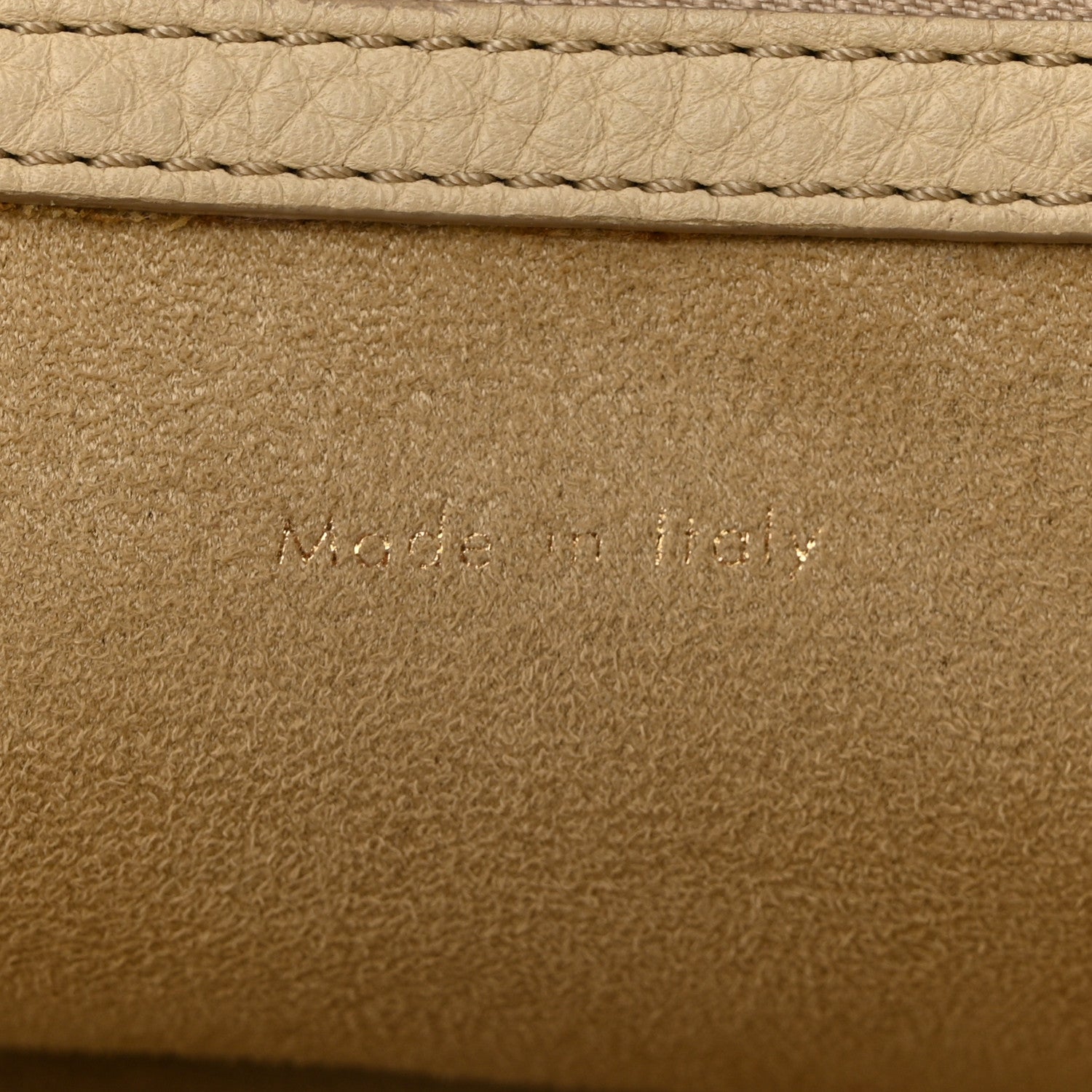 Celine Drummed Calfskin Mini Luggage Dune 7 of 14