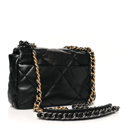 Chanel Lambskin Quilted Medium Chanel 19 Flap Black 2 of 10