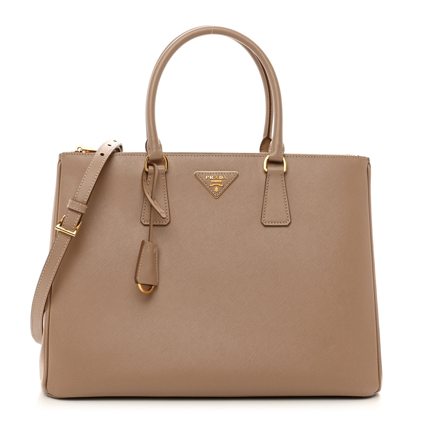 Saffiano Large Galleria Double Zip Tote Cammeo