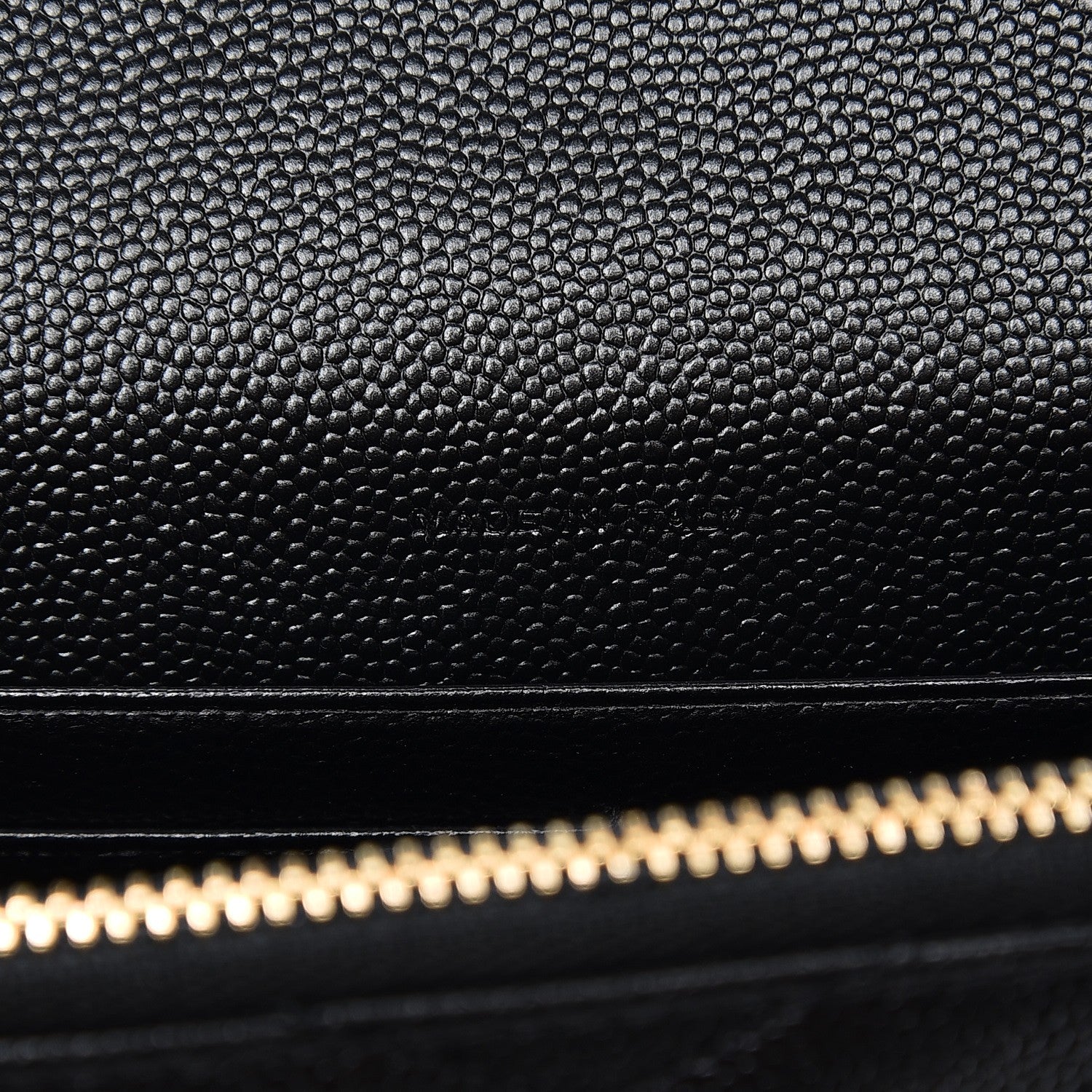 Saint Laurent Grain De Poudre Matelasse Chevron Monogram Envelope Chain Wallet Black 7 of 8