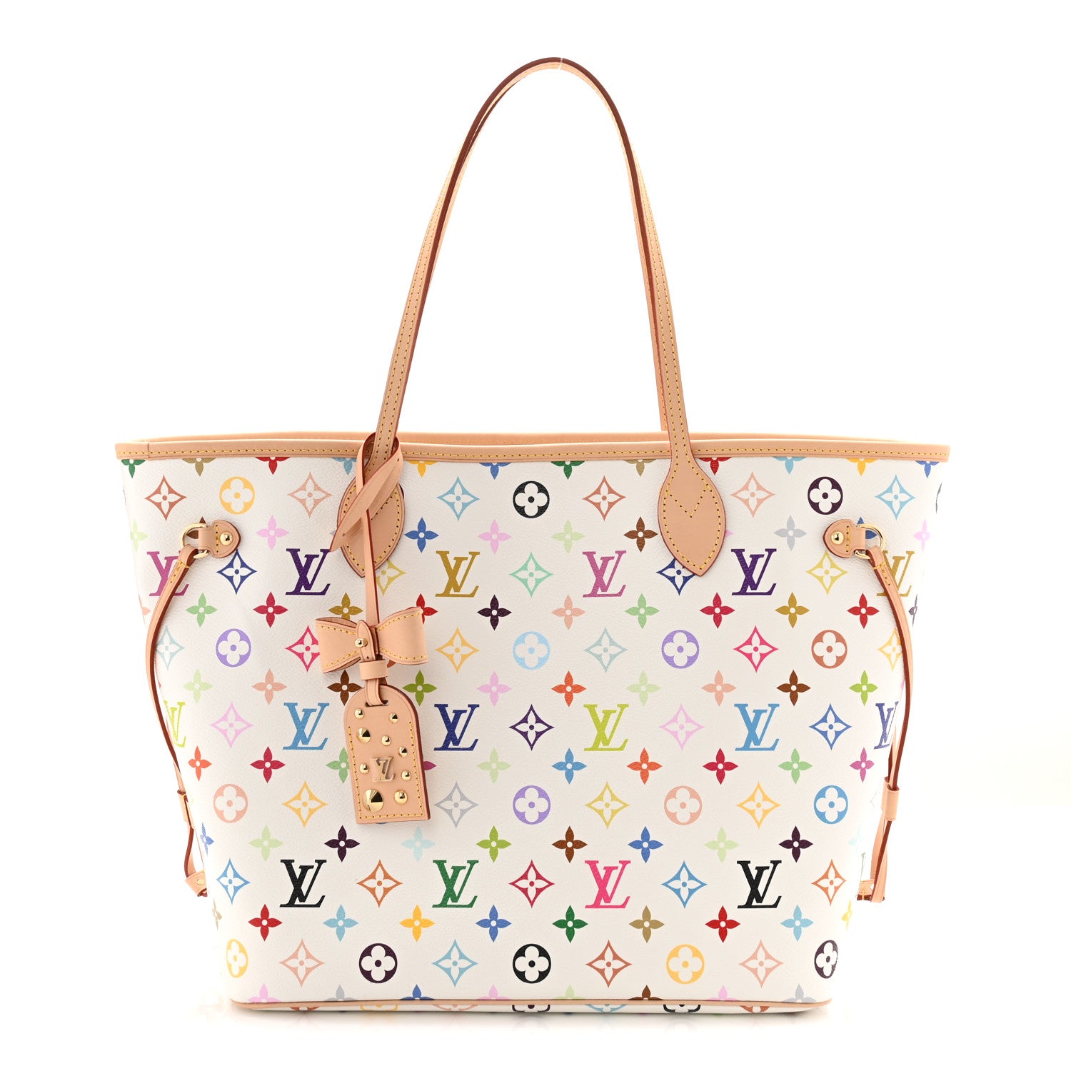 Louis Vuitton LV X TM Monogram Multicolor Neverfull MM White 1 of 11