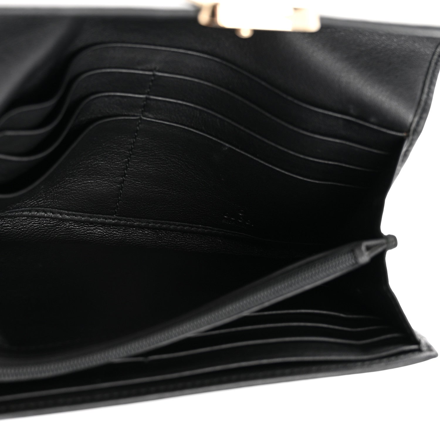 Gucci Microguccissima Calfskin GG Continental Wallet Black 5 of 12