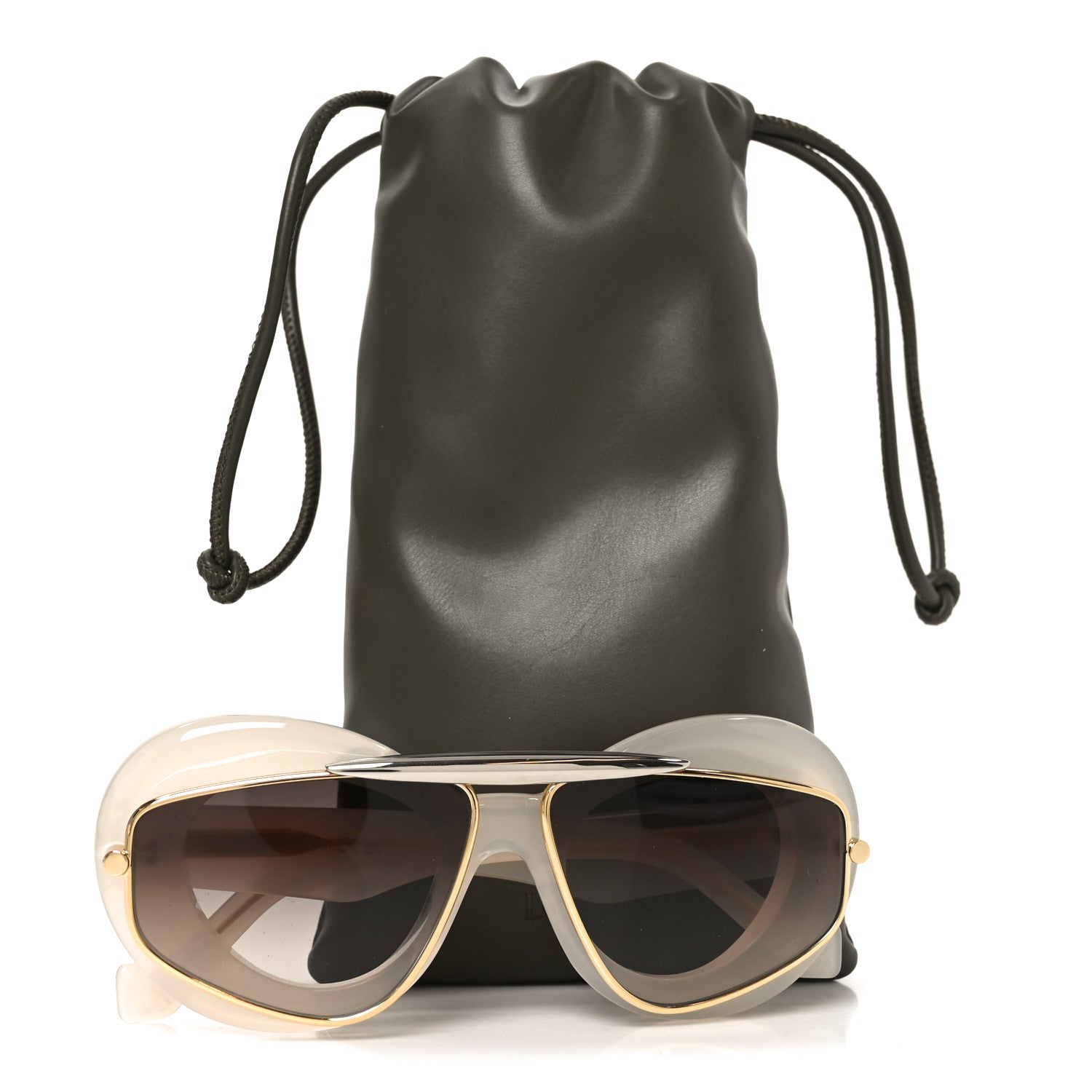 Loewe Acetate Wing Double Frame Sunglasses LW40120I Ivory 1860848