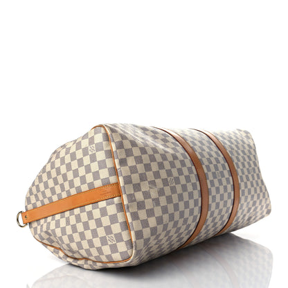 Louis Vuitton Damier Azur Keepall Bandouliere 55 4 of 17