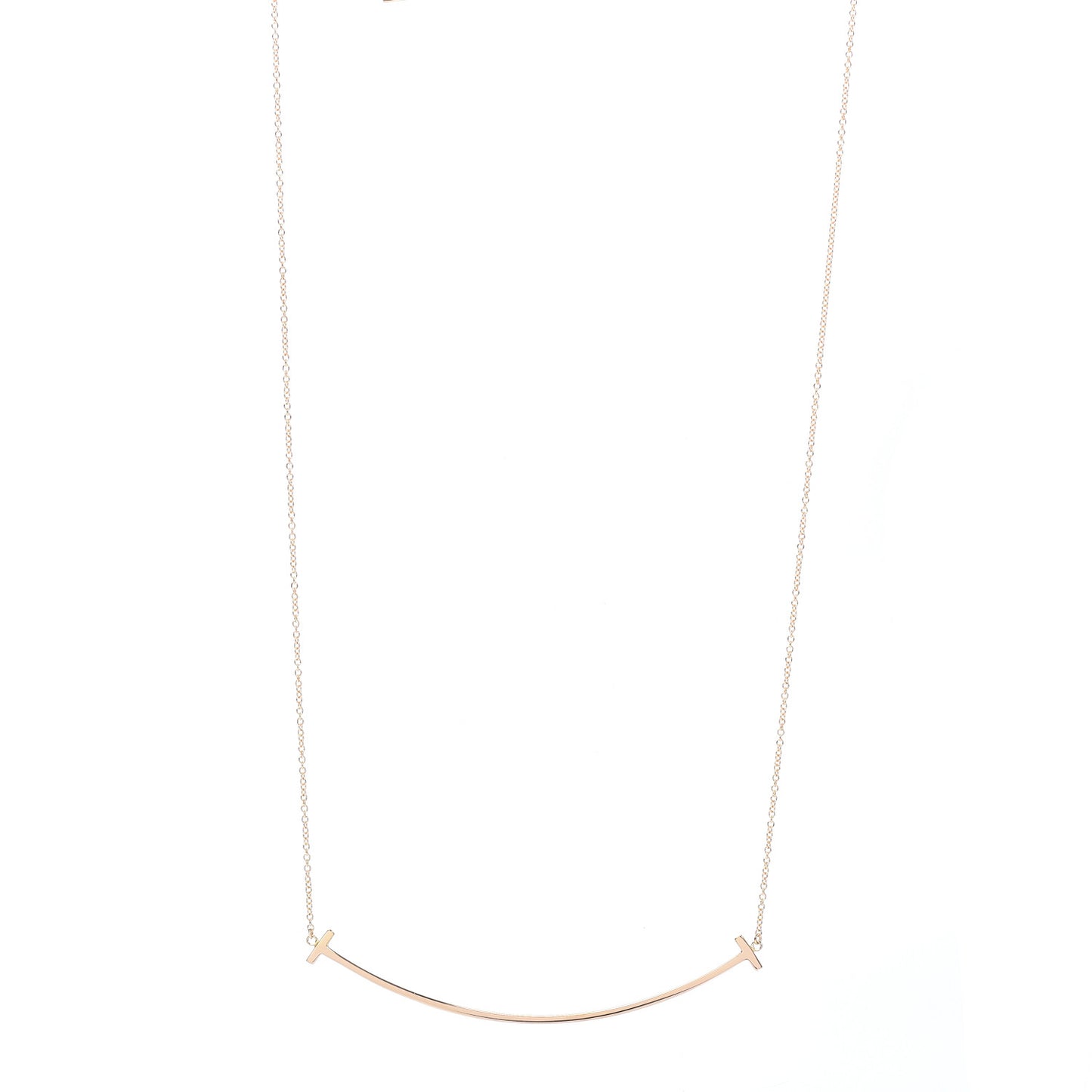 18K Rose Gold T Smile Pendant Necklace