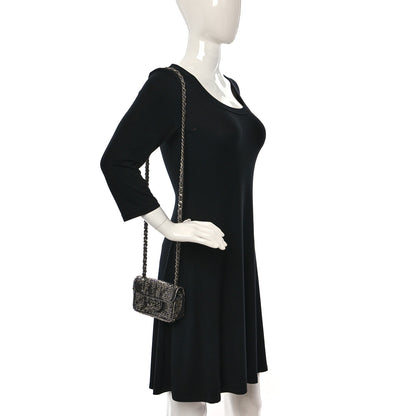 Chanel Sequin Micro Flap Dark Silver 2 of 13