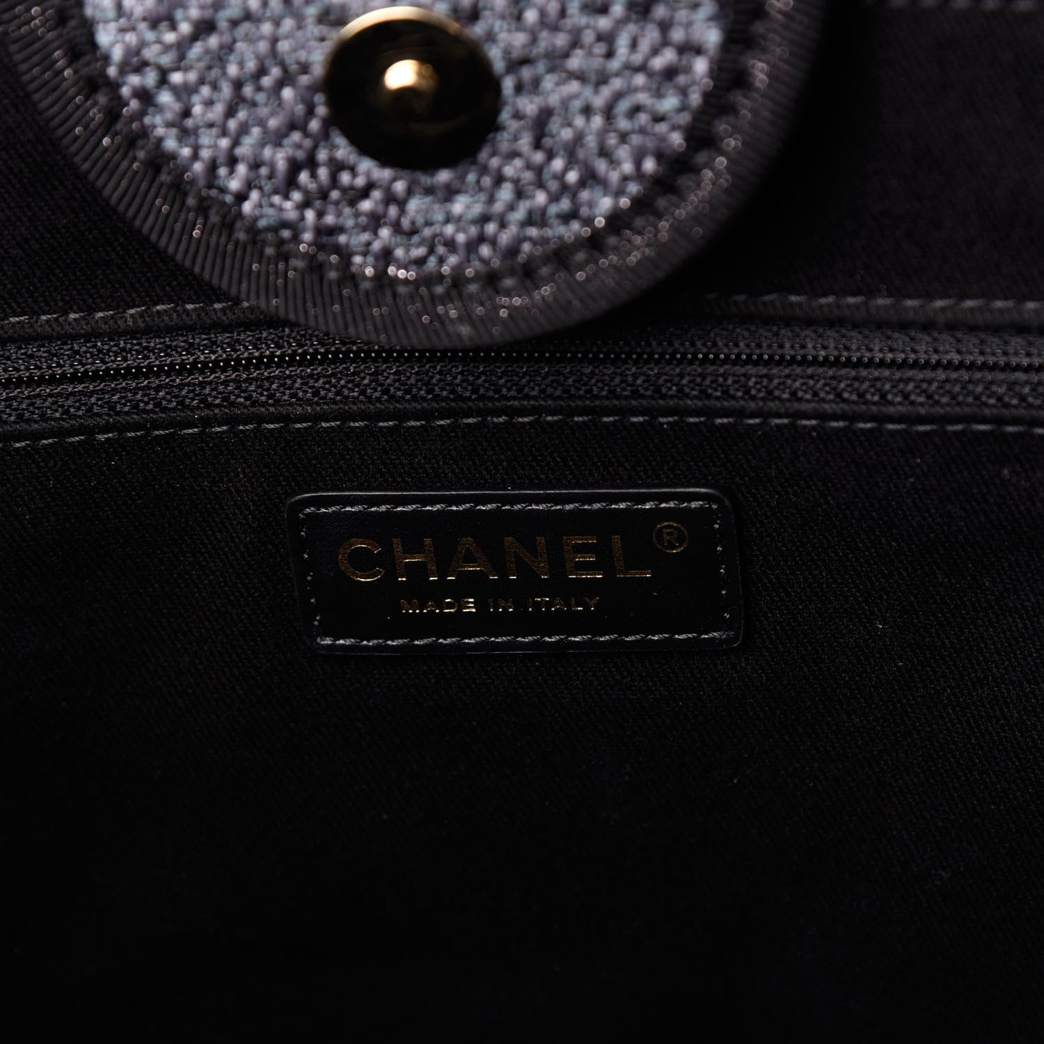 Chanel Lurex Boucle Medium Deauville Tote Black 6 of 11
