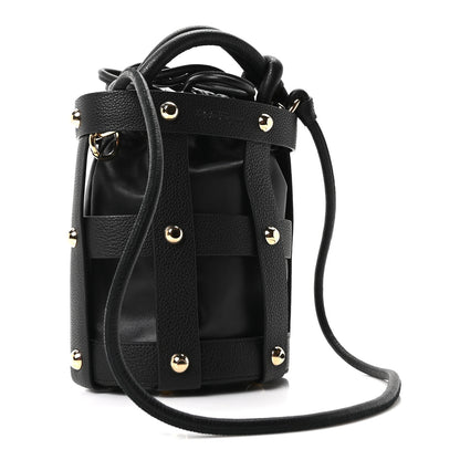 Salvatore Ferragamo Calfskin Cage Bag Black 2 of 8