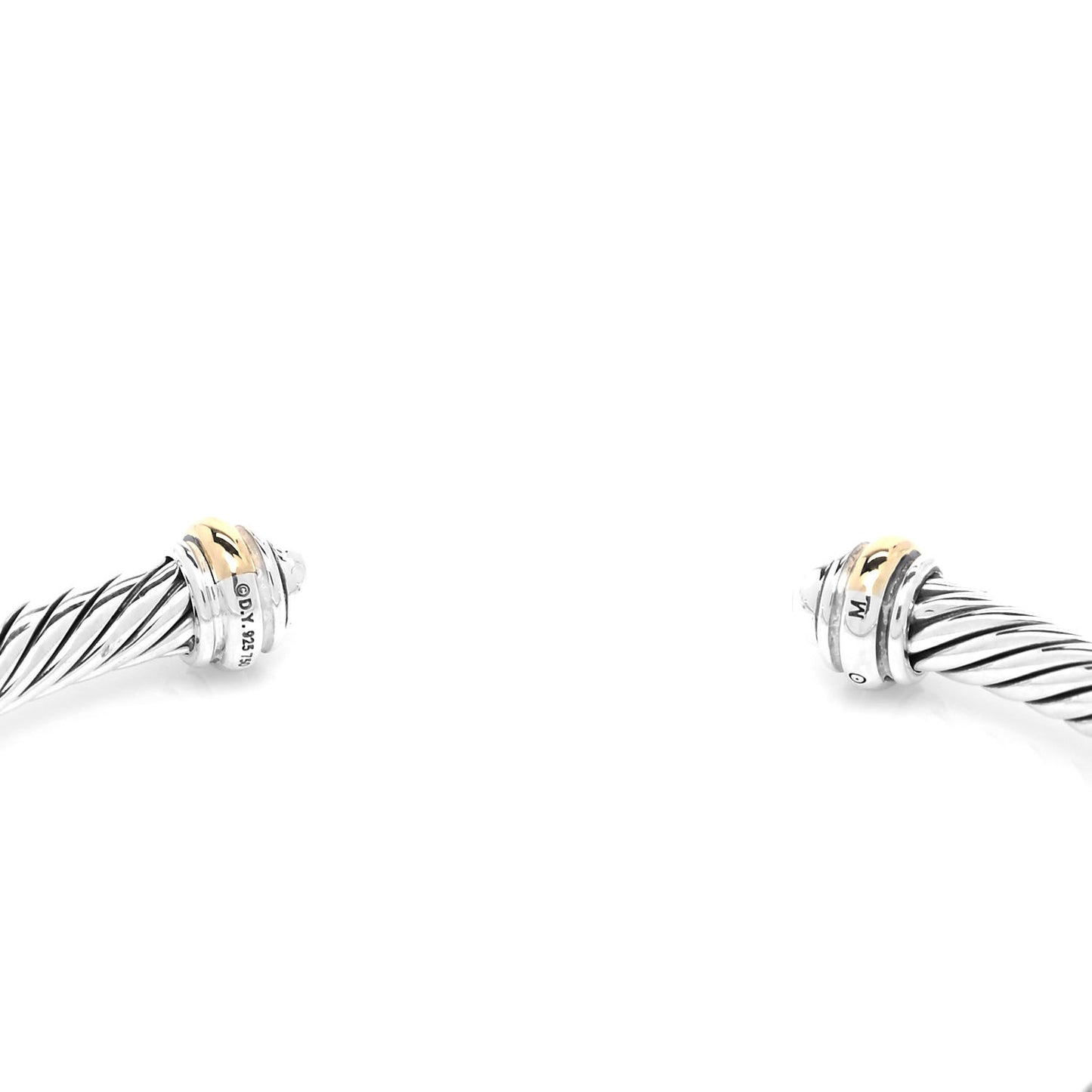 Sterling Silver 18K Yellow Gold 4mm Cable Classics Bracelet