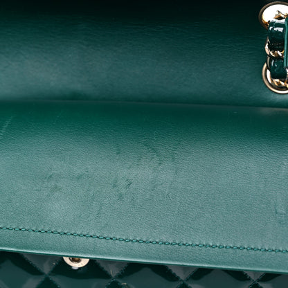 Chanel Patent Calfskin Quilted Medium Double Flap Green 9 of 9