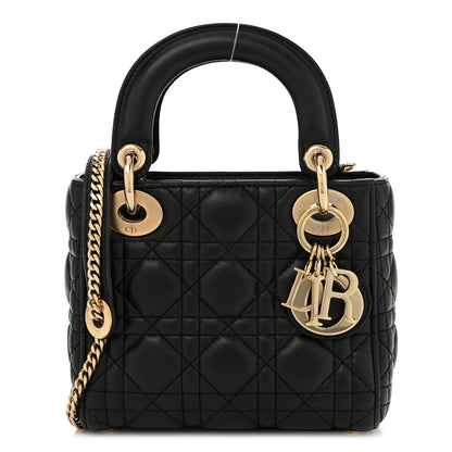 Christian Dior Lambskin Cannage Mini Lady Dior Black 1 of 10
