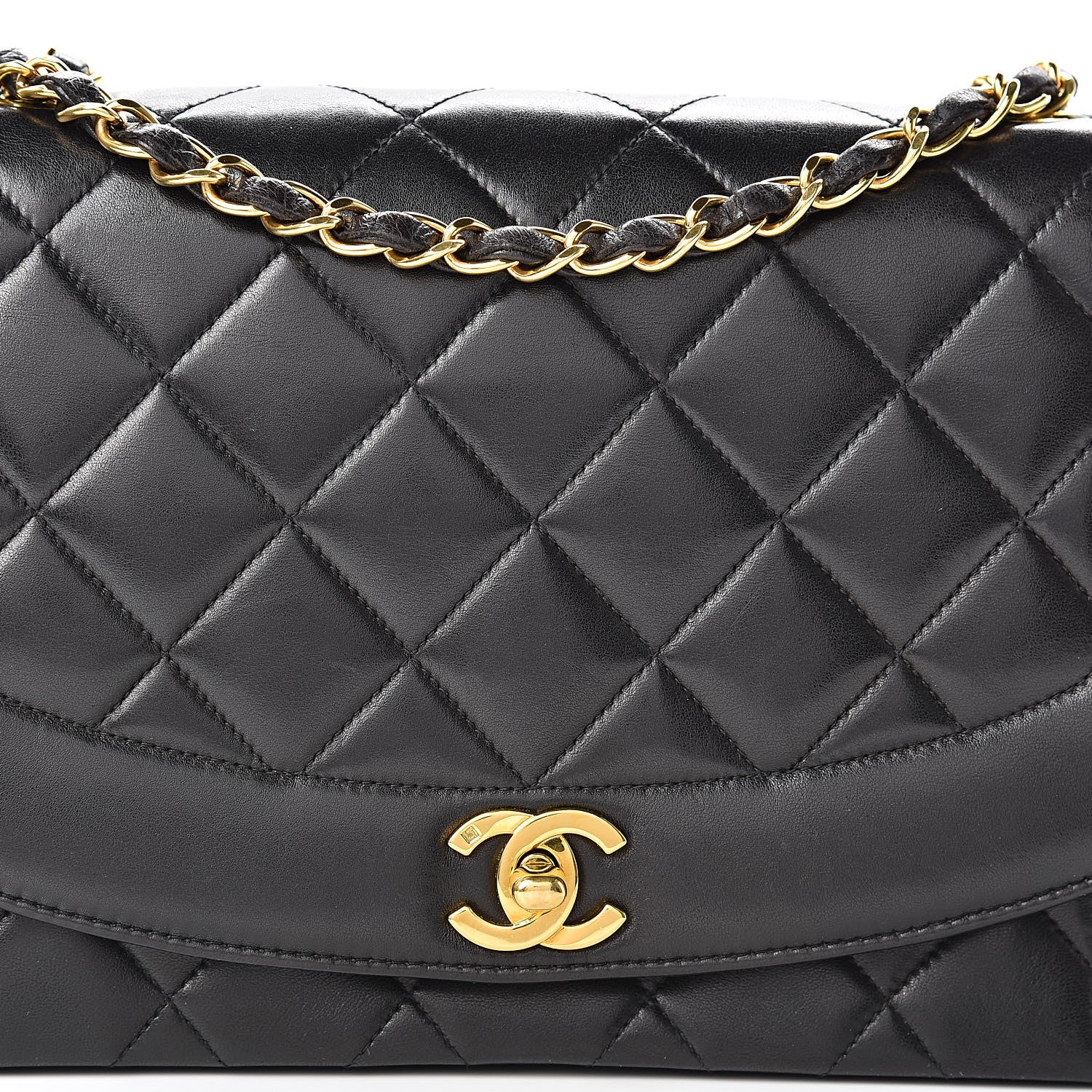 Chanel Lambskin Quilted Medium Single Flap Black 9 of 16