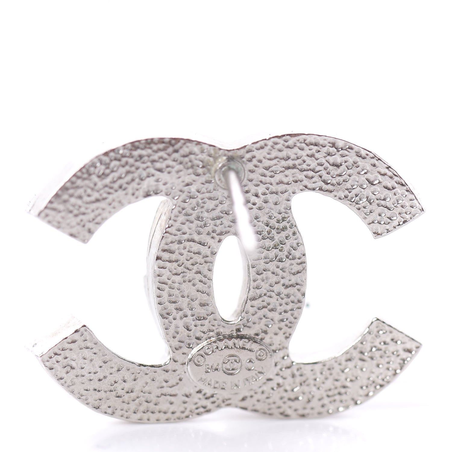 Chanel Crystal Baguette CC Earrings Silver 4 of 4