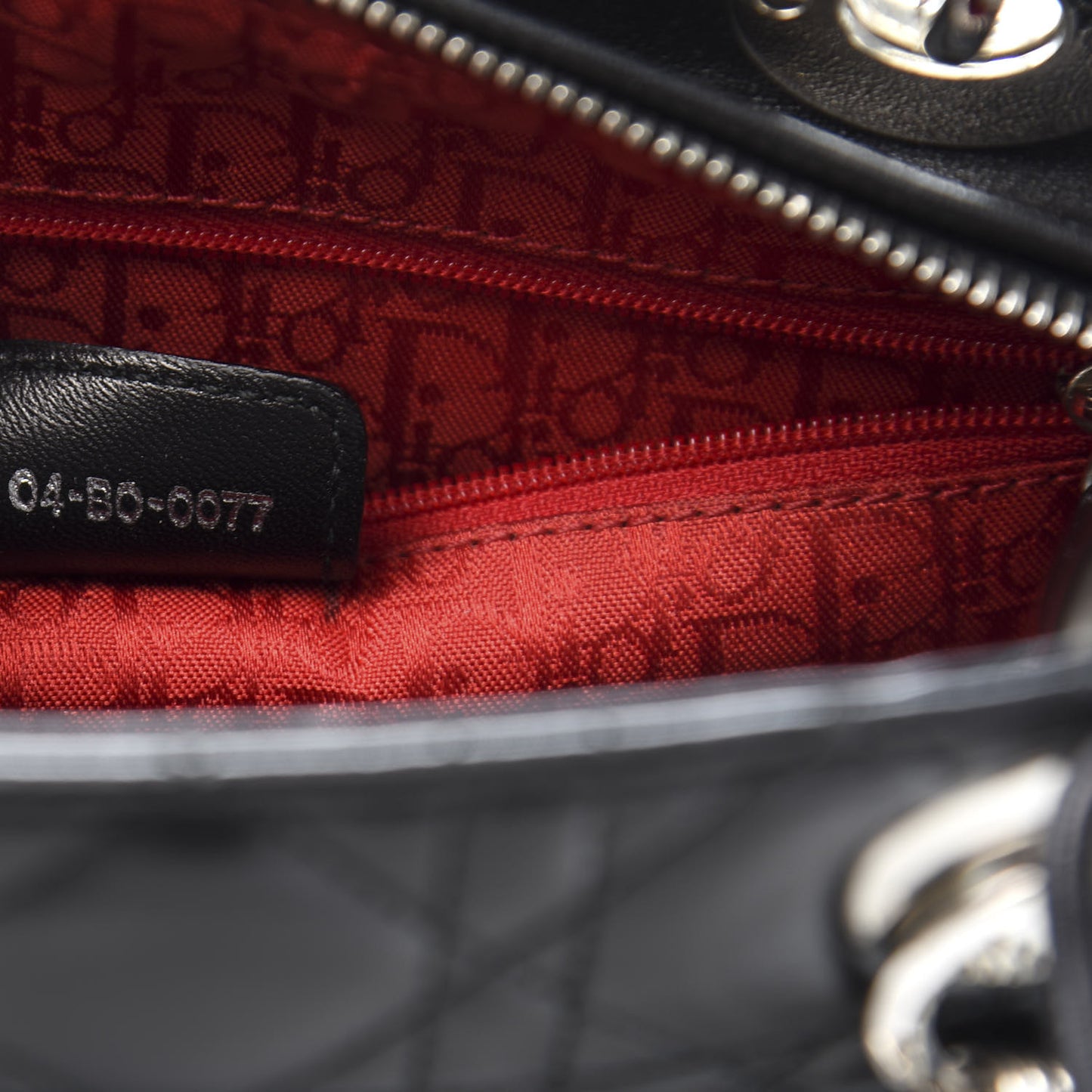 Lambskin Cannage Medium Lady Dior Black