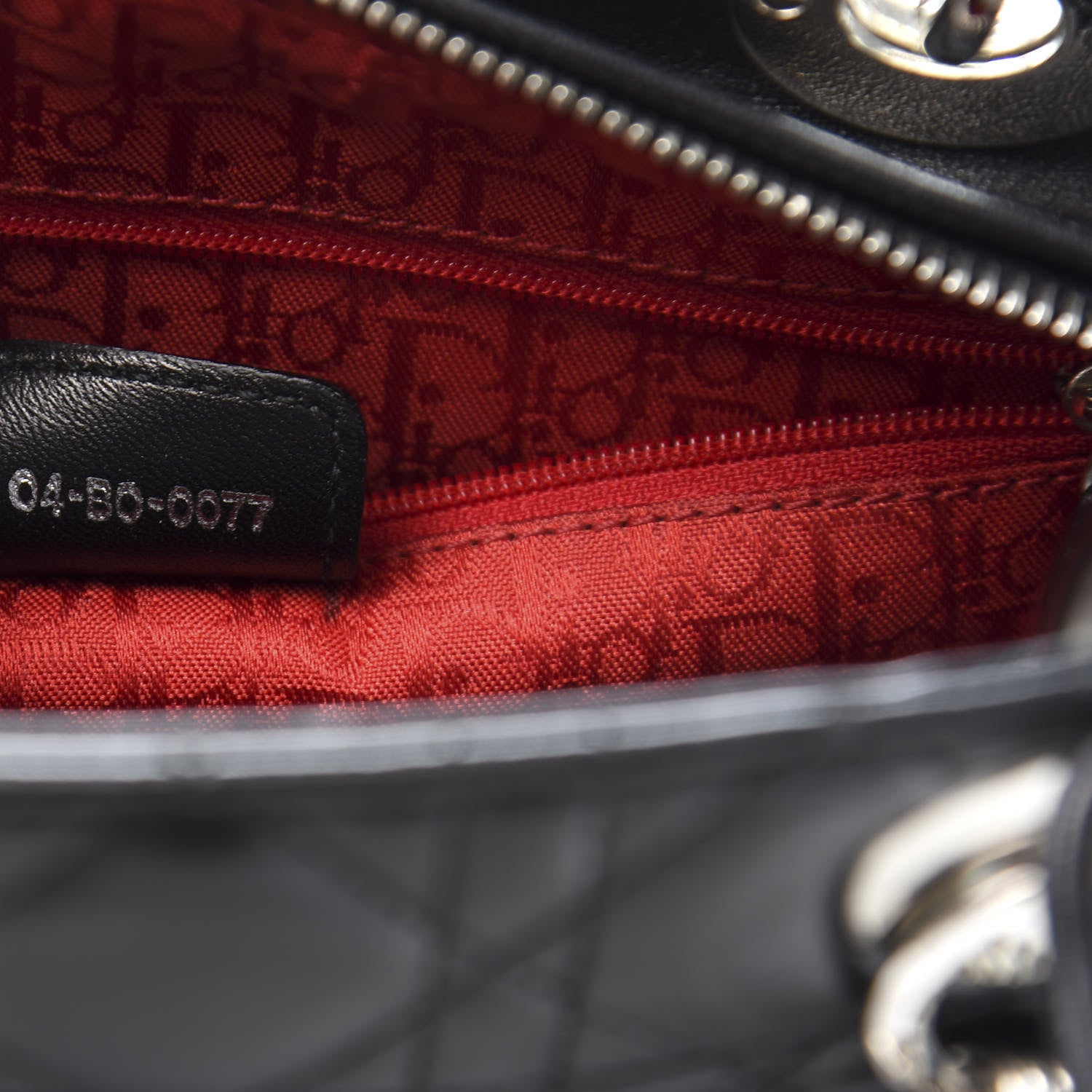 Christian Dior Lambskin Cannage Medium Lady Dior Black 8 of 13